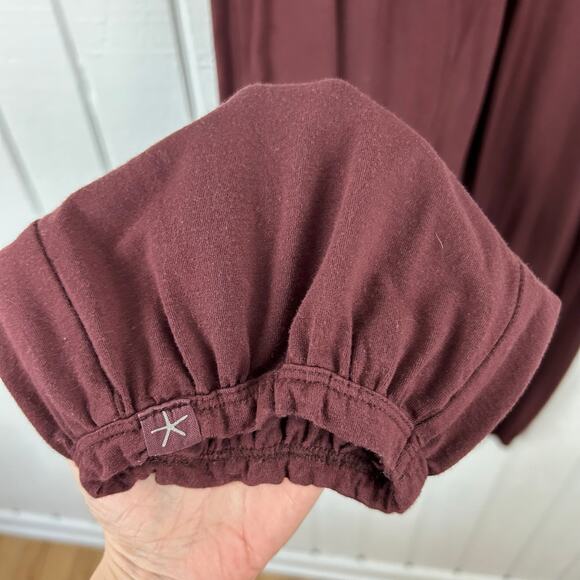 Barefoot Dreams Luxe Milk Jersey Pajama Pants Sleep Lounge Women Burgundy Small - Picture 3 of 6